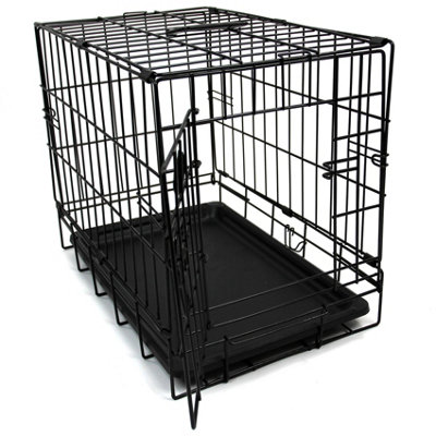 XXL 48inch Foldable Black Dog Cage - 4