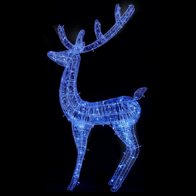 XXL Acrylic Christmas Reindeer 250 LED 180 cm Blue - 5