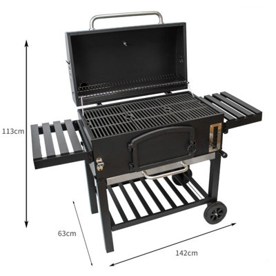 XXL BBQ Smoker Grill & Union Jack Bunting - 3