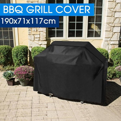 XXL Heavy Duty BBQ Grill Cover - Waterproof All-Weather Outdoor Barbecue Protector 190x71x117cm