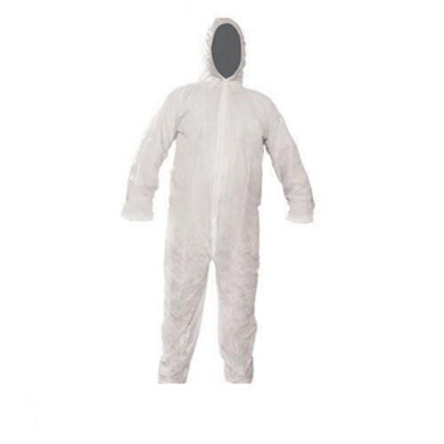 XXL Hooded Disposable Overalls Protective Full Cover Wear Painting ...