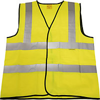 XXL LARGE Yellow Hi Vis Waistcoat - Site Road Builder Contractor - Safety Wear