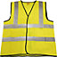 XXL LARGE Yellow Hi Vis Waistcoat - Site Road Builder Contractor - Safety Wear
