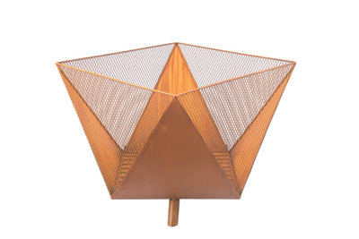 XXL Metal Fire Pit Bowl With Poker - Bronze - 3