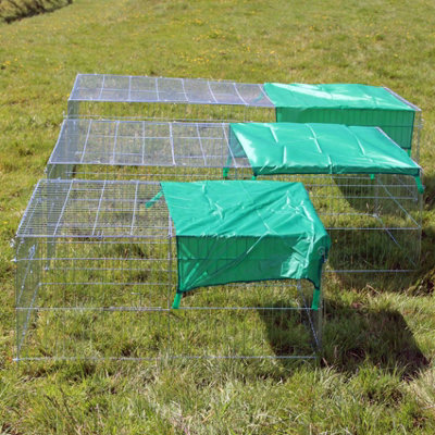 XXL Metal Run Hutch With Sunshade - 4
