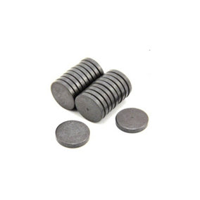 Y10 Ferrite Magnet for Arts, Craft, Science and DIY - 30mm dia x 5mm thick - 1.1kg Pull - Pack of 20