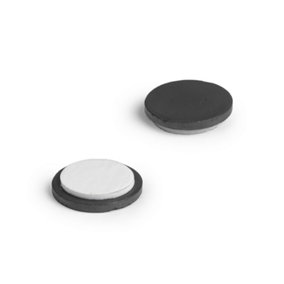 Y10 Ferrite Magnet with Self Adhesive Foam for Arts, Craft, Science and DIY - 25mm dia x 3mm thick - 0.69kg Pull - Pack of 20