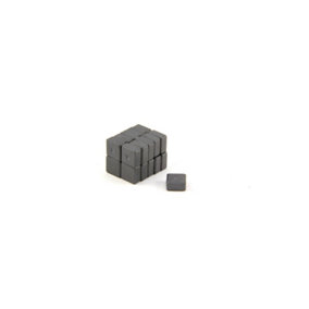 Y10 Ferrite Magnets for Arts, Crafts, Model Making, DIY and Hobbies - 10mm x 10mm x 5mm thick - 0.18kg Pull - Pack of 20
