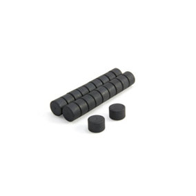 Y10 Ferrite Magnets for Arts, Crafts, Model Making, DIY and Hobbies - 15mm dia x 10mm thick - 0.335kg Pull - Pack of 20