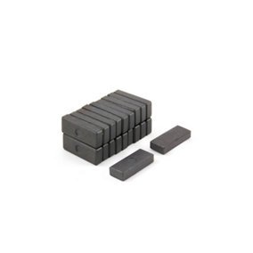 Y10 Ferrite Magnets for Arts, Crafts, Model Making, DIY and Hobbies - 25mm x 10mm x 5.1mm thick - 0.41kg Pull - Pack of 20