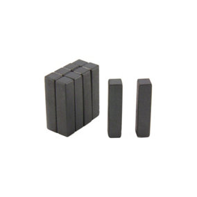 Y10 Ferrite Magnets for Arts, Crafts, Model Making, DIY and Hobbies - 9mm x 9mm x 39mm thick - 0.16kg Pull0