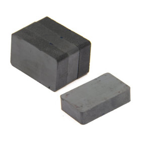Y30BH Ferrite Magnet for Arts, Craft, Science and DIY - 40mm x 25mm x 10mm thick - 3kg Pull - Pack of 4