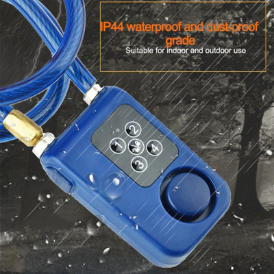 Y787 Smart Alarm Lock AntiTheft Chain Lock for Bike Gate Blue