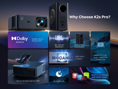 Yaber Smart Projector K2s 2台セット Yaber K2s Pro Bundle Projector and Subwoofer