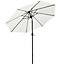 Yaheetech 2.7m Cream Patio Parasol Umbrella w/ Push Button Tilt and Crank
