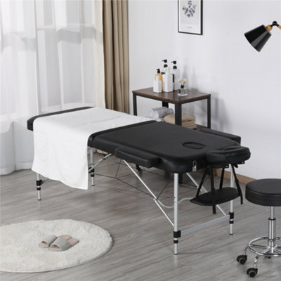 Yaheetech 3 Fold Massage Bed Professional Spa Table Black