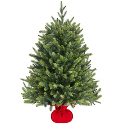Yaheetech 3ft Green PE Tabletop Mini Christmas Tree with Cement Base