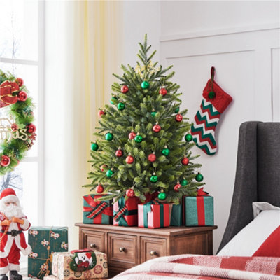 Yaheetech 3ft Green PE Tabletop Mini Christmas Tree with Cement Base - 3