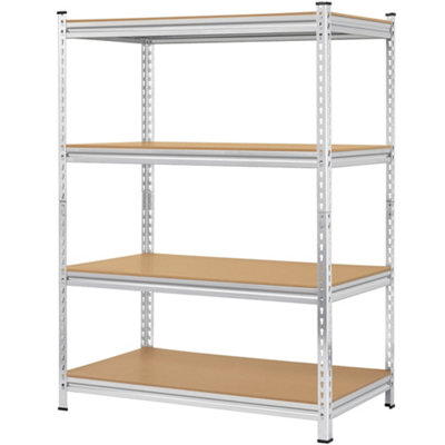 Yaheetech 4 Tier Adjustable Storage Shelf Rack Silver - 150cm Tall