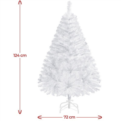 Yaheetech 4ft Spruce Artificial Christmas Tree with Foldable Stand White - 3