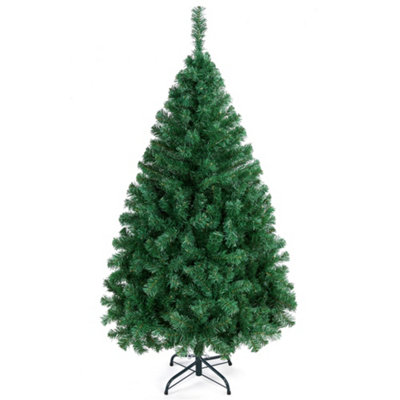 Yaheetech 5ft Green Hinged Spruce Artificial Christmas Tree with ...