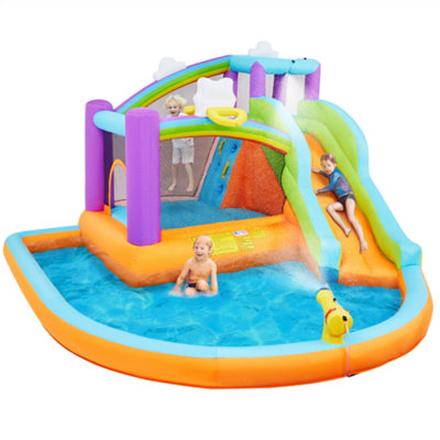 Yaheetech 6 In 1 Bouncy Castle with Inflatable Trampoline/Water Slide