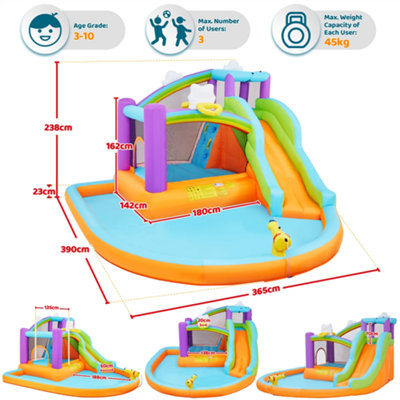 Yaheetech 6 In 1 Bouncy Castle with Inflatable Trampoline/Water Slide