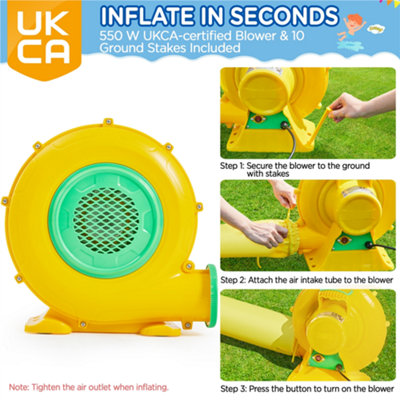 Yaheetech 6 In 1 Bouncy Castle with Inflatable Trampoline/Water Slide - 9
