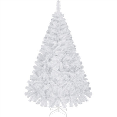 Yaheetech 6ft Spruce Artificial Christmas Tree with Foldable Stand White