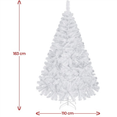Yaheetech 6ft Spruce Artificial Christmas Tree with Foldable Stand White - 3