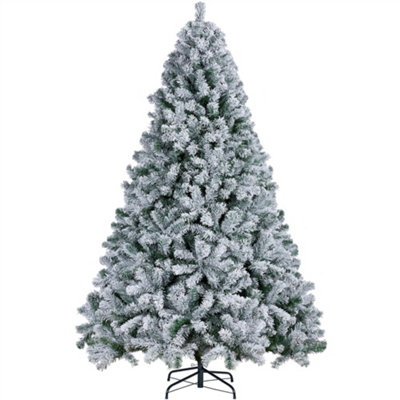 Yaheetech 7.5ft Snow Flocked Artificial Christmas Tree with Foldable Stand