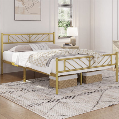 Gold metal deals headboard