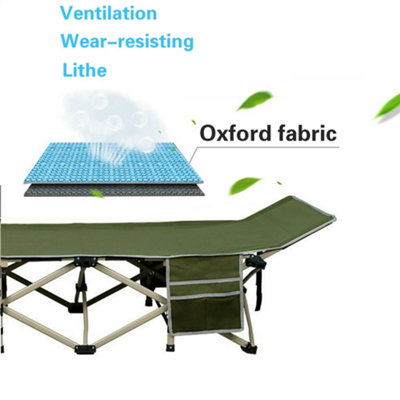 Yaheetech Army Green Metal Folding Camping Bed with Carry Bag - 7