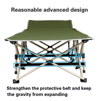 Yaheetech Army Green Metal Folding Camping Bed with Carry Bag - 8