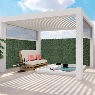 Yaheetech Artificial Faux Ivy Leaves Garden Ornaments Privacy Fence Screen - H1m x W3m