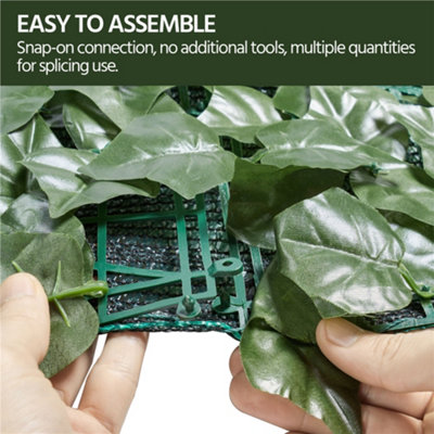 Yaheetech Artificial Faux Ivy Leaves Garden Ornaments Privacy Fence Screen - H1m x W3m