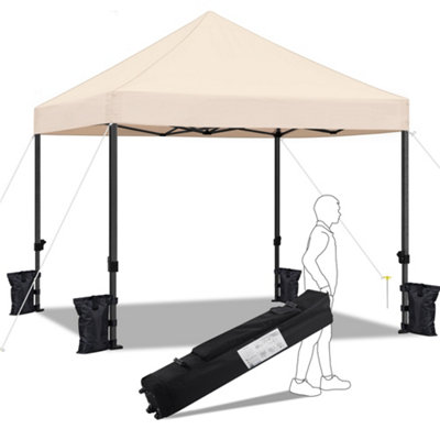 Yaheetech Beige 3x3m Heavy Duty Pop Up Gazebo
