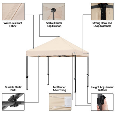 Yaheetech Beige 3x3m Heavy Duty Pop Up Gazebo - 6