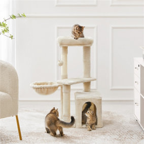 Yaheetech Beige 86.5 cm Height Cat Tree with Condo