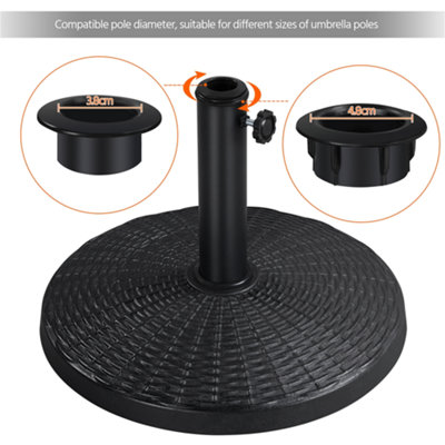 Yaheetech Black 10kg Heavy Duty Patio Market Umbrella Base - 7