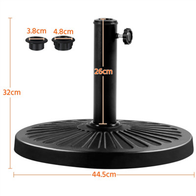 Yaheetech Black 10kg Resin Patio Market Umbrella Base - 3