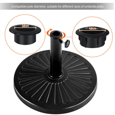 Yaheetech Black 10kg Resin Patio Market Umbrella Base - 7