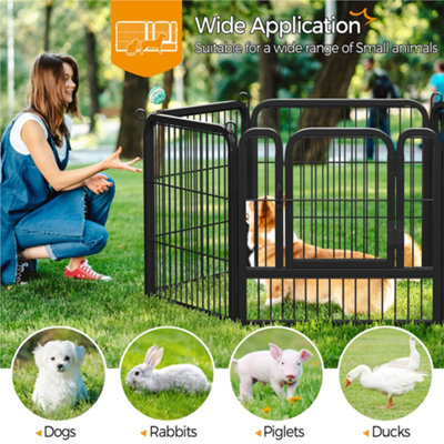 Yaheetech Black 16 Panel Dog Pen Metal Pet Playpen 63x63cm - 5