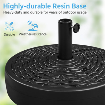Yaheetech Black 22L Fillable HDPE Patio Parasol Base Stand - 8