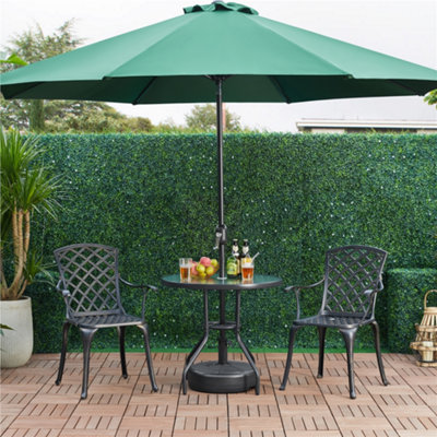 Yaheetech Black 22L Fillable Patio Plastic Umbrella Base Stand for 38/48mm Poles