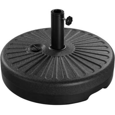 Yaheetech Black 22L Fillable Patio Umbrella Base Stand for 38/48mm ...