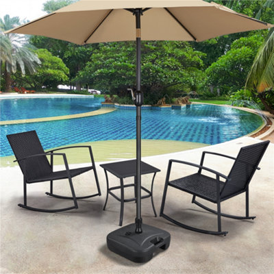 Yaheetech Black 22L Fillable Patio Umbrella Base Stand for 38mm Poles