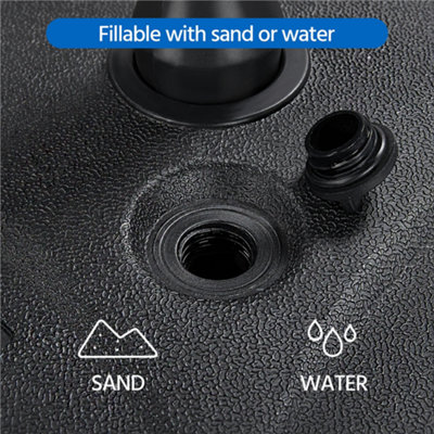 Yaheetech Black 22L Fillable Patio Umbrella Base Stand for 38mm Poles - 6