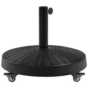 Yaheetech Black 24 kg Umbrella Base Stand with Wheels