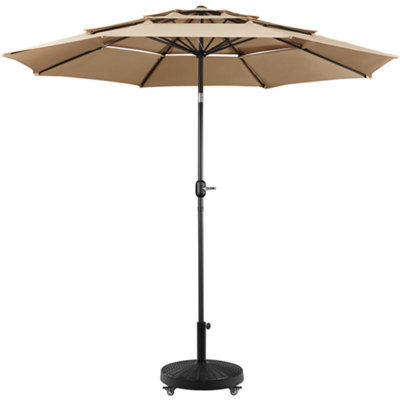 Yaheetech Black 24 kg Umbrella Base Stand with Wheels - 9